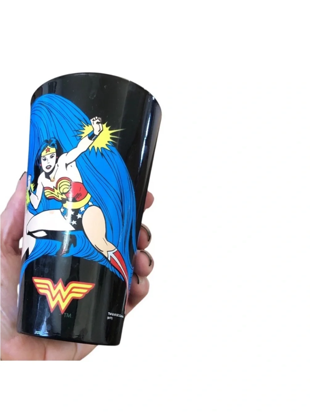 DC Comics WONDER WOMAN SET of 4 Drinking Glasses Toonlabsink Graphic Tumblers